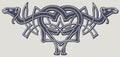 Zoomorph celtic motifs Royalty Free Stock Photo