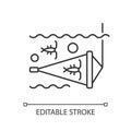 Zooplankton net linear icon