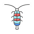 zooplankton ocean color icon vector illustration