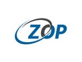 ZOP letter creative modern elegant logo design Royalty Free Stock Photo