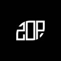 ZOP letter logo design on black background. ZOP creative initials letter logo concept. ZOP letter design Royalty Free Stock Photo