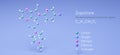 zopiclone molecular structures, cyclopyrrolone, insomnia drug 3d model, Structural Chemical Formula and Atoms with Color Coding Royalty Free Stock Photo