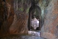 Chak Chak-Ardakan Zorastrian Shrine, interior with chalice and fire in mountains near Yazd city in Iran