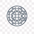 Zorbing vector icon isolated on transparent background, linear Z