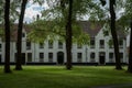 Begijnhof Beguinage Almshouses in Brugge Bruges, Belgium. Founded in 1245. A Unesco World Heritage site.