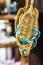 Zori - Traditional Japanese sandals made of rice straw. Royalty Free Stock Photo