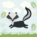 Zorrillo cute woodland icon Royalty Free Stock Photo