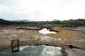 hot spring ,(herbideros) prehispanic culture zorritos piura peru Royalty Free Stock Photo