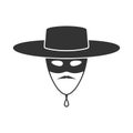 Zorro mask graphic icon