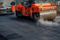 Workers at work to redo the road surface