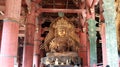 Statue of Kokuzo Bosatsu, God of Wisdomin in the main building. Royalty Free Stock Photo