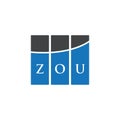 ZOU letter logo design on white background. ZOU creative initials letter logo concept. ZOU letter design