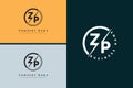 ZP Minimal Vector Logo - Simple Business Logo for Monogram Z and P Royalty Free Stock Photo
