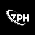 ZPH logo. ZPH letter. ZPH letter logo design. Initials ZPH logo linked with circle and uppercase monogram logo. ZPH typography for Royalty Free Stock Photo