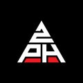 ZPH triangle letter logo design with triangle shape. ZPH triangle logo design monogram. ZPH triangle vector logo template with red Royalty Free Stock Photo