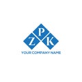 ZPK letter logo design on white background. ZPK creative initials letter logo concept. ZPK letter design Royalty Free Stock Photo