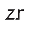 zr initial letter vector logo icon