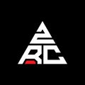 ZRC triangle letter logo design with triangle shape. ZRC triangle logo design monogram. ZRC triangle vector logo template with red Royalty Free Stock Photo