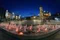 Zrenjanin town square at night Serbia