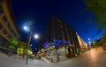 Zrenjanin town square at night Serbia