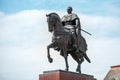 The monument to King Peter I Karadjordjevic on town square Royalty Free Stock Photo