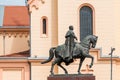 The monument to King Peter I Karadjordjevic on town square Royalty Free Stock Photo