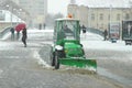 Zrenjanin Serbia Snow cleaning in the city