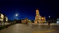 Zrenjanin town square at night Serbia