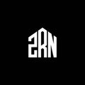 ZRN letter logo design on BLACK background. ZRN creative initials letter logo concept. ZRN letter design Royalty Free Stock Photo