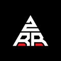 ZRR triangle letter logo design with triangle shape. ZRR triangle logo design monogram. ZRR triangle vector logo template with red Royalty Free Stock Photo