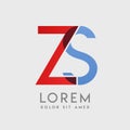 ZS logo letters with blue and red gradation