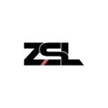 ZSL letter monogram logo design vector Royalty Free Stock Photo