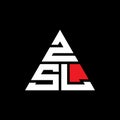 ZSL triangle letter logo design with triangle shape. ZSL triangle logo design monogram. ZSL triangle vector logo template with red Royalty Free Stock Photo
