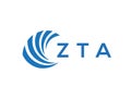 ZTA letter logo design on white background. ZTA creative circle letter logo