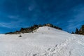 Ztacene kameny in winter Jeseniky mountains in Czech republic Royalty Free Stock Photo