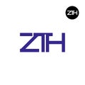 ZTH Logo Letter Monogram Design Royalty Free Stock Photo