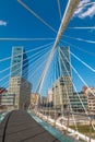 Zubizuri Bridge in Bilbao Basque Spain Royalty Free Stock Photo