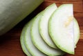 Fresh squash in sliced lie on the table