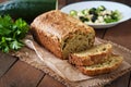 Zucchini bread with cheese Royalty Free Stock Photo