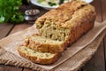 Zucchini bread with cheese Royalty Free Stock Photo