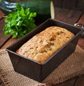 Zucchini bread with cheese Royalty Free Stock Photo