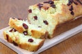 Zucchini bread with cranberries Royalty Free Stock Photo