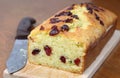 Zucchini bread with cranberries Royalty Free Stock Photo