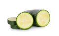 Zucchini courgette isolated on the white background Royalty Free Stock Photo