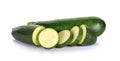 Zucchini courgette on the white background