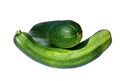 Zucchini or courgettes isolated on white Royalty Free Stock Photo