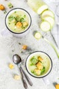 Zucchini creamy soup Royalty Free Stock Photo