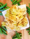 Zucchini flowers battered and fried Royalty Free Stock Photo