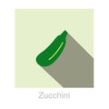 Zucchini food flat icon design vector illustration
