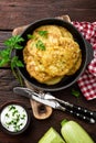 Zucchini fritters, vegetable pancakes